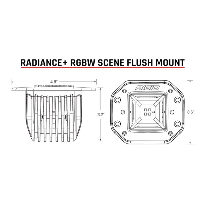 Rigid Industries Radiance+ Scene RGBW Flush Mount Pods - Pair