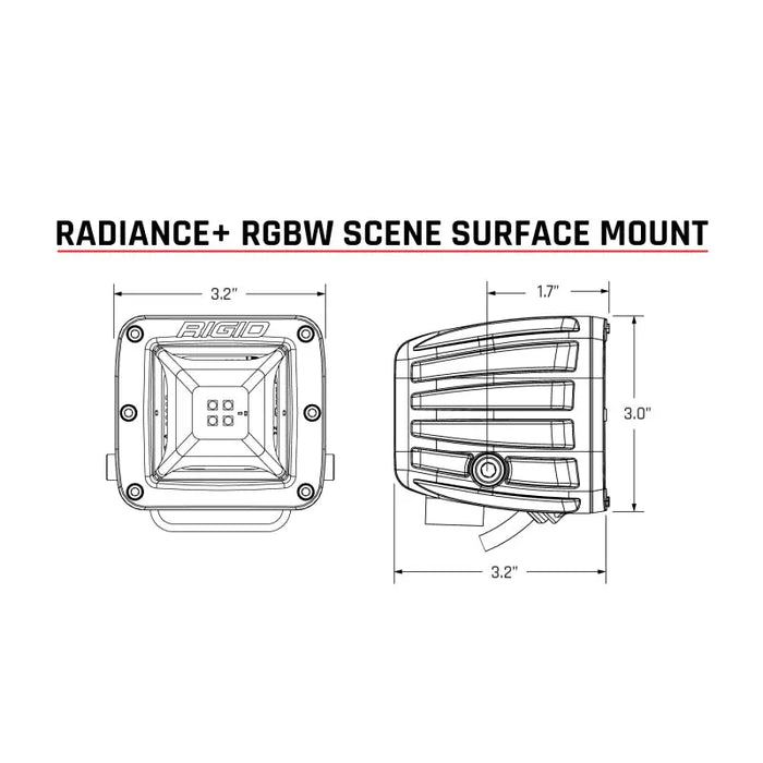 Rigid Industries Radiance+ RGBW Pod Scene Diagram