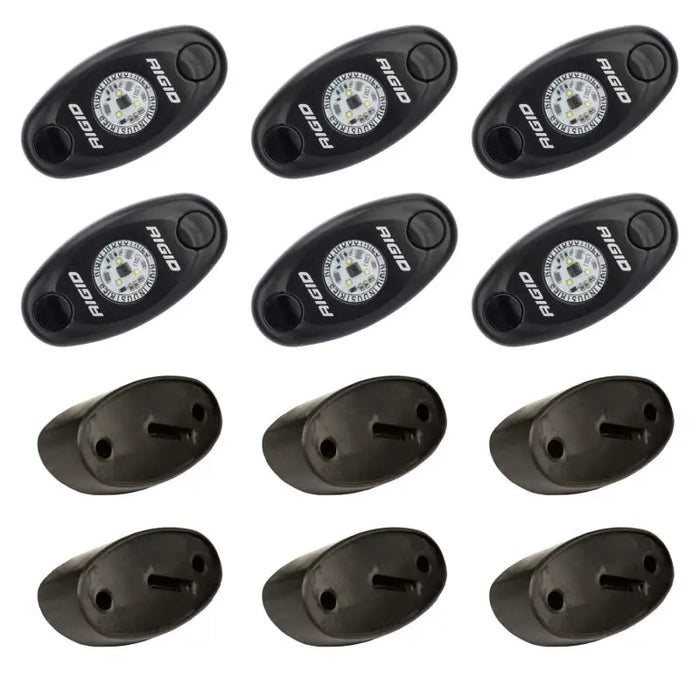 12 pack of amber Rock Lights for Rigid Industries Rock Light Kit.