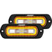 Rigid Industries SR-L Series Flush Mount LED Spreader Pair with Amber Halo for Ford