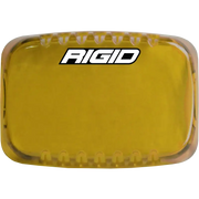 Yellow plastic case with logo, Rigid Industries SR-M Light Cover for Jeep Wrangler and Ford Bronco.