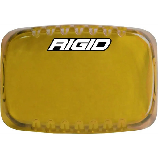 Yellow plastic light cover with logo for Rigid Industries SR-M, suitable for Jeep Wrangler and Ford Bronco.