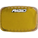 Yellow plastic light cover with logo for Rigid Industries SR-M, suitable for Jeep Wrangler and Ford Bronco.