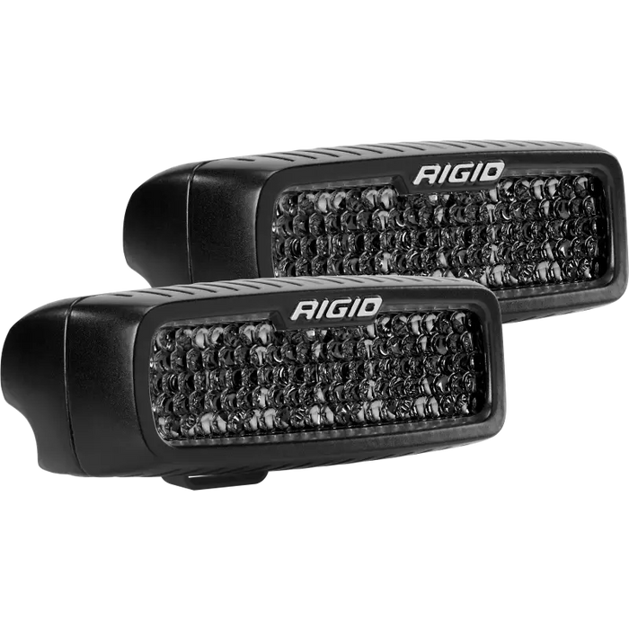 Pair of black LED headlights for Ford - Rigid Industries SR-Q Series PRO Midnight Edition with diffused lens technology