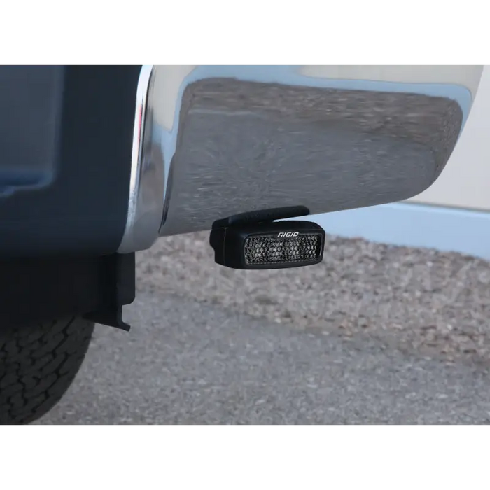 Close up of car rear end with LED light from Rigid Industries SR-Q Series PRO Midnight Edition.