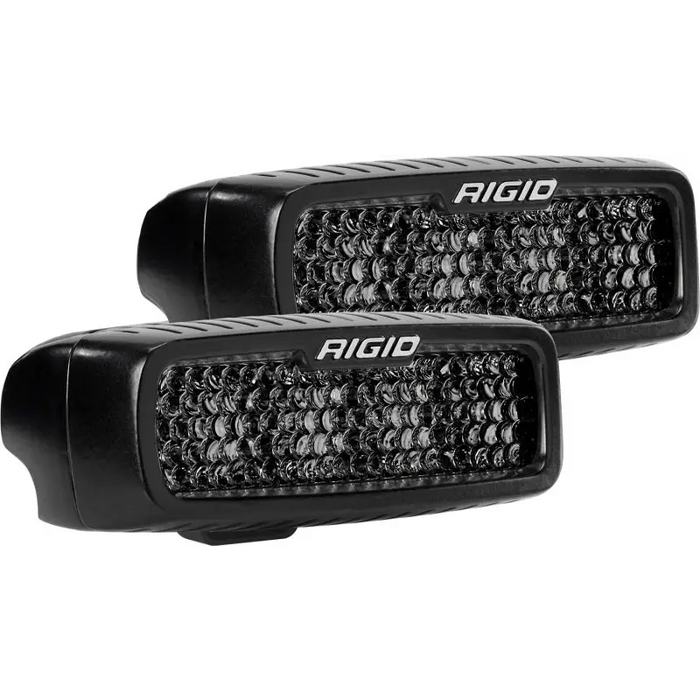 Pair of black LED lights for Ford - Rigid Industries SR-Q Series PRO Midnight Edition with Diffused Lens