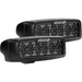 Pair of black LED headlights for Ford F-Series with diffused lens in Rigid Industries SR-Q Series PRO Midnight Edition