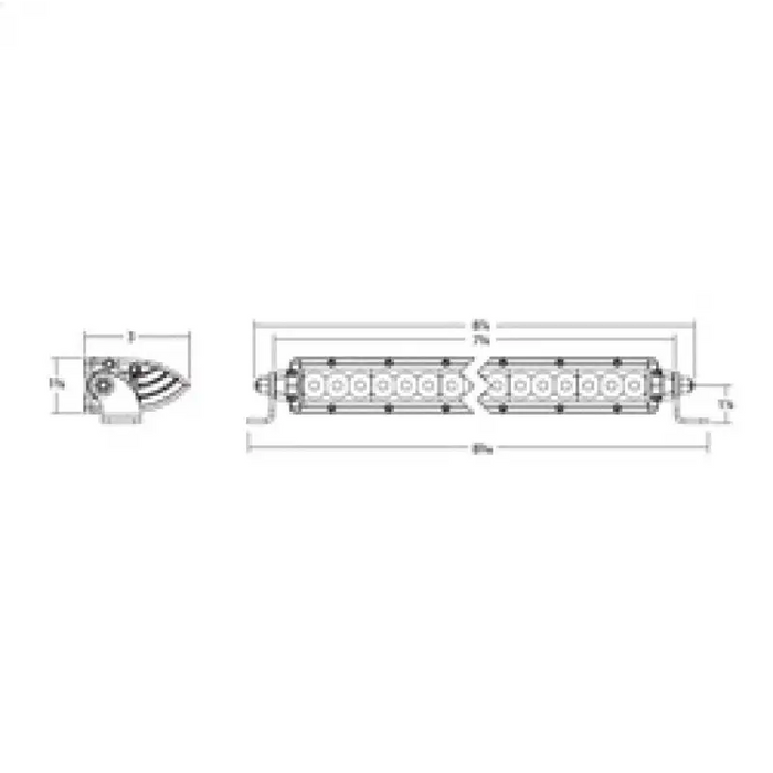 Rigid Industries SR-Series SAE 6in. W/ Amber PRO Lens (Pair) light fixture drawing