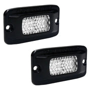 Black LED lights for front bumper - Rigid Industries SRM Flush Mount Back Up Light Kit