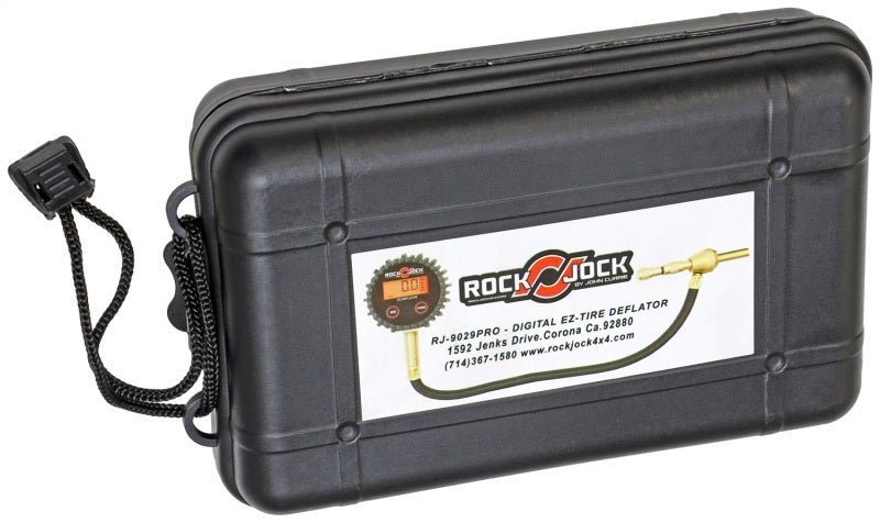 Black case with key storage for rockjock ez tire deflator pro