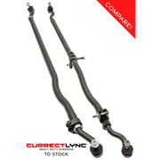 Front and rear sway bar arms for Toyota with drag link and tie rod.