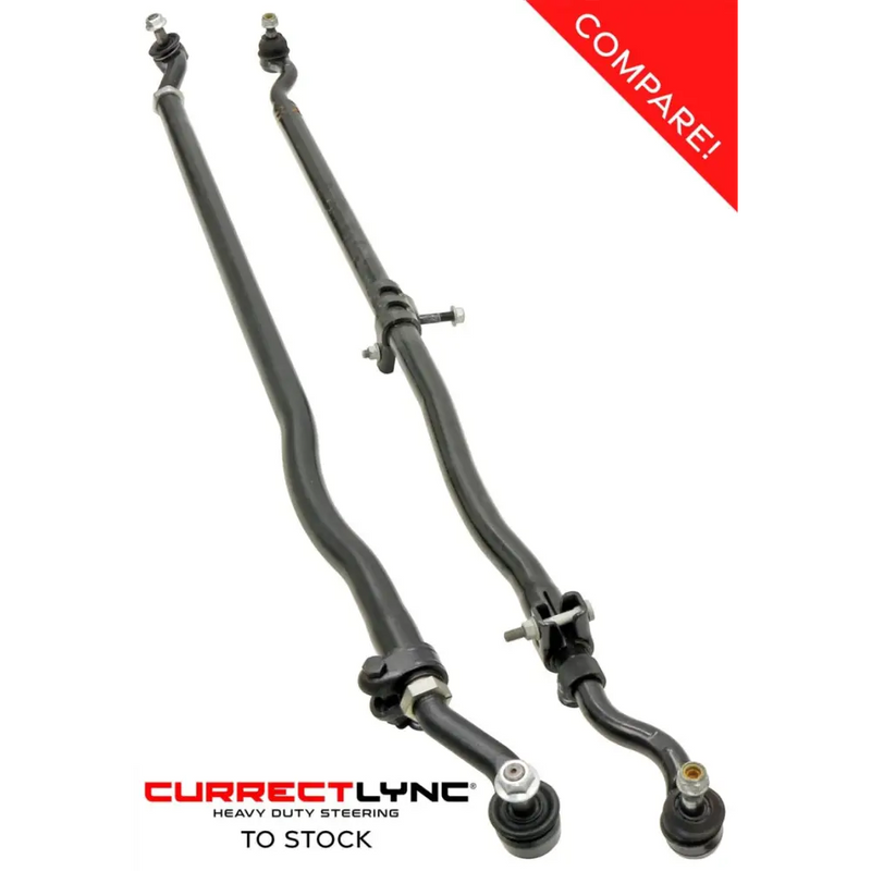 Front and rear sway bar arms for Toyota with drag link and tie rod.
