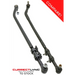 Front and rear axles for Toyota RockJock JK Currectlync Steering System with Flipped Drag Link and Tie Rod