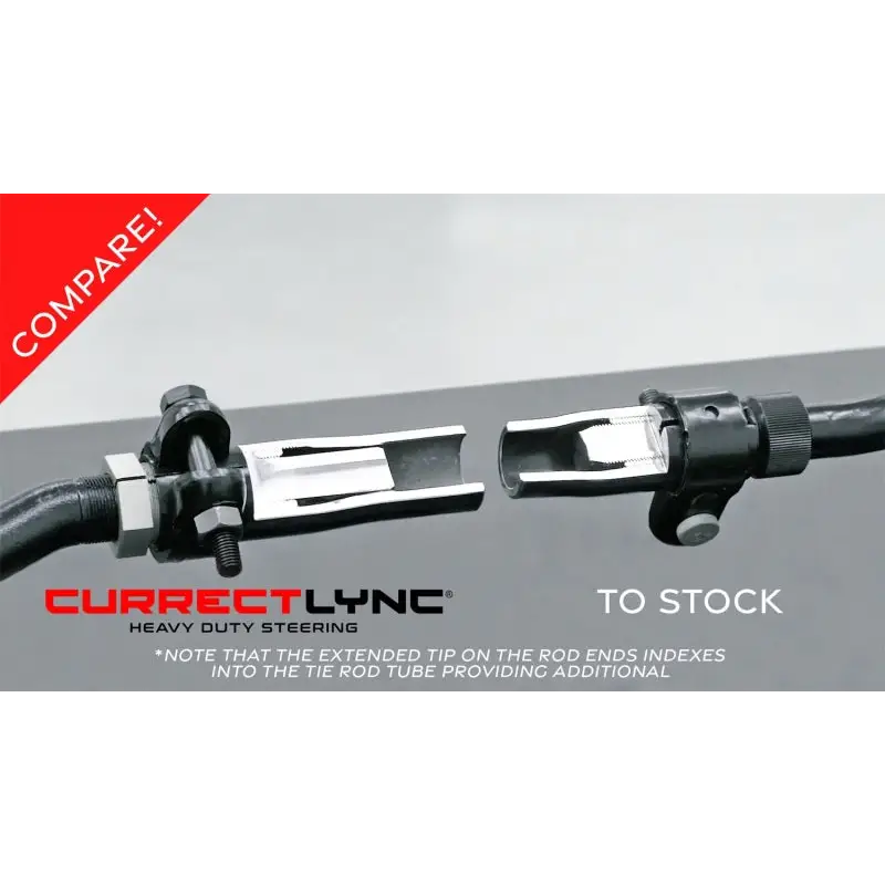 RockJock JK Currectlync Steering System with Flipped Drag Link connected to the tie rod