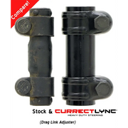 Black plastic clamps for thermo on RockJock Currectlync Steering System with tie rod and drag link
