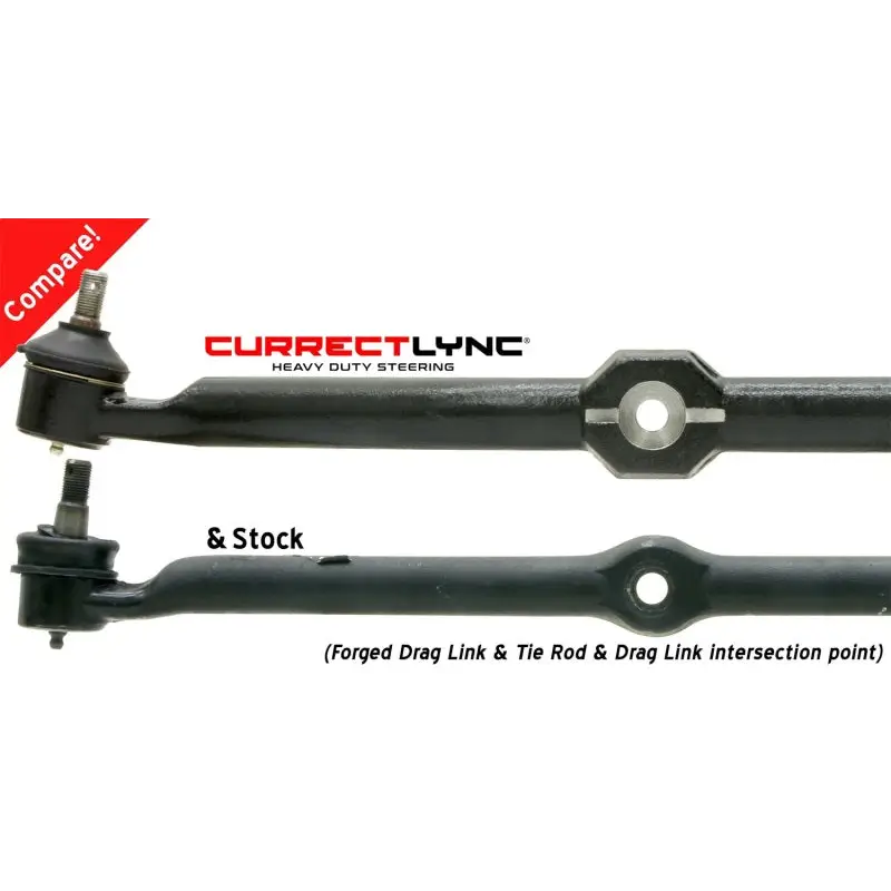 Front and rear sway link links for Porsche GT4 displayed in RockJock TJ/LJ/XJ/MJ Currectlync Steering System Bolt-On with 1