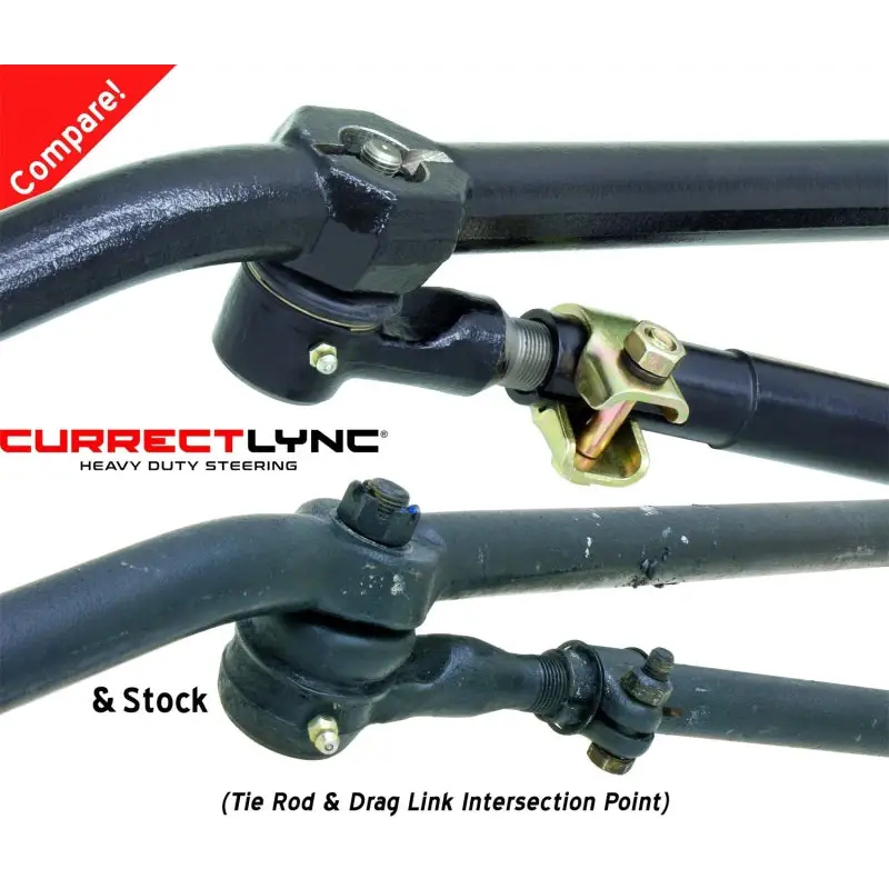 Close up of hoses with red tag on RockJock TJ/LJ/XJ/MJ Currectlync Steering System featuring 1 1/4in Dia