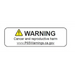 Warning sign on Roll-N-Lock Cargo Manager for 16-18 Toyota Tacoma Crew Cab SB.
