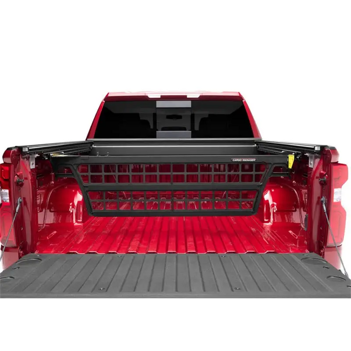 Red truck with bed rack - Roll-N-Lock Cargo Manager for Toyota Tacoma - Installation instructions included