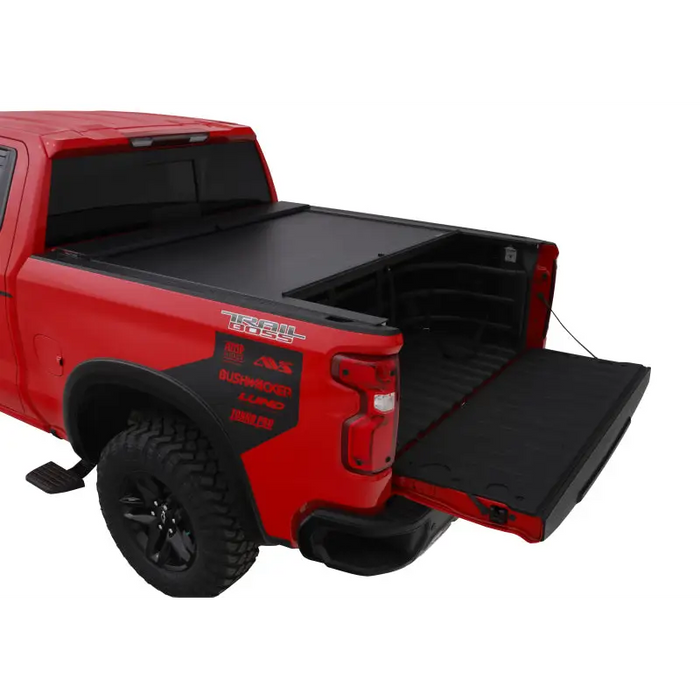 Red truck with black bed cover - Roll-N-Lock 16-18 Toyota Tacoma Double Cab SB 60-1/2in A-Series retractable tonneau