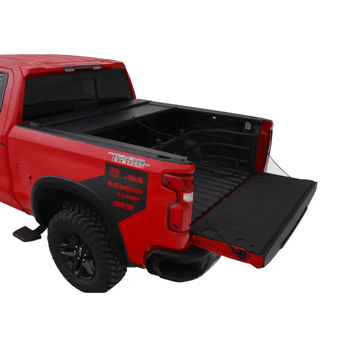 Red truck with black bed cover - Roll-N-Lock A-Series Retractable Tonneau Cover for Toyota Tacoma Double Cab