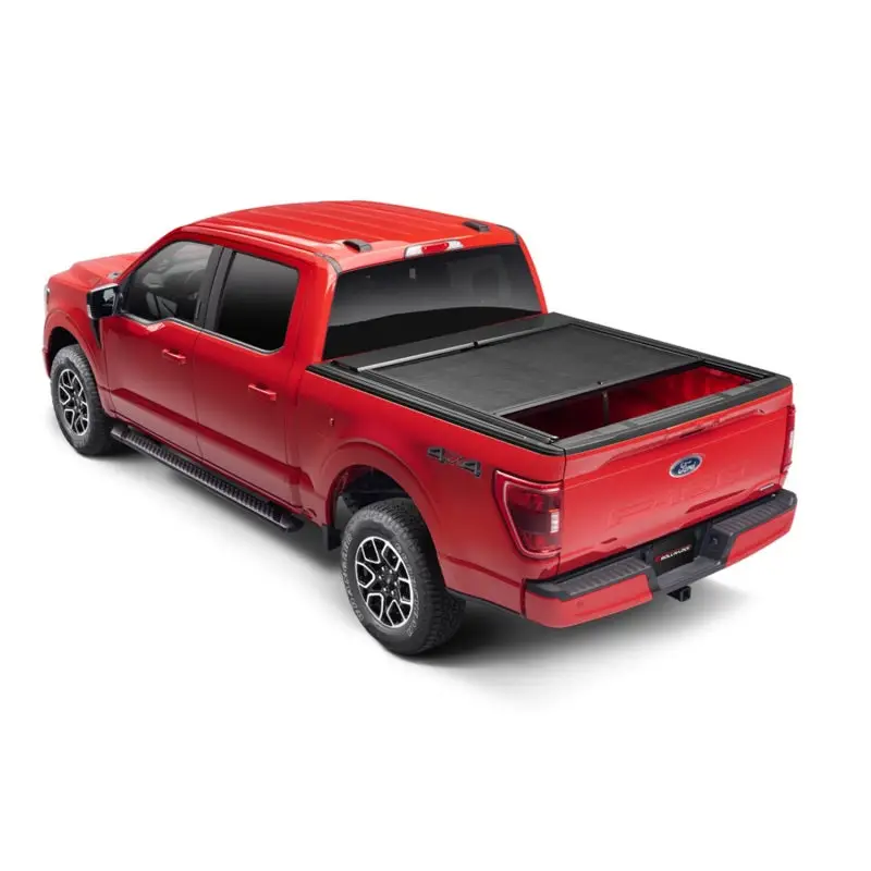 Red truck with black bed cover - Roll-N-Lock M-Series XT Retractable Cover for Jeep Gladiator 20-22 (w/o Trail Rail Sys,