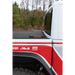 Red and white truck with the word ’kf’ on it, showcased in Roll-N-Lock 2020 Jeep Gladiator 5ft bed M-Series retractable ton