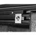 Metal latch attached to Roll-N-Lock 2020 Jeep Gladiator 5ft bed M-Series retractable tonneau cover.