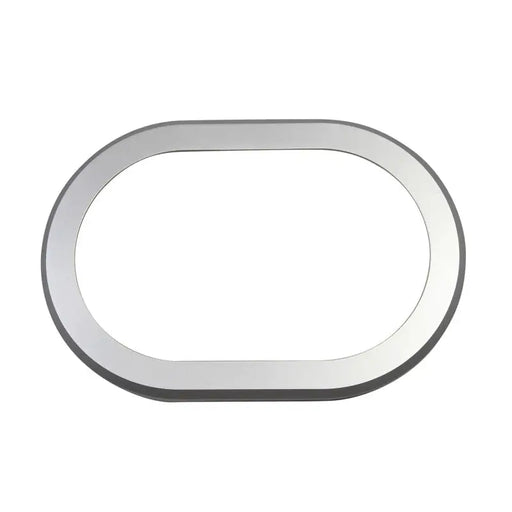 Rugged Ridge Manual Transmission Silver Shifter Bezel Trim stainless steel ring on white background