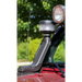 Close up of a red car hood light on Rugged Ridge XHD Snorkel w/ Pre-Filter