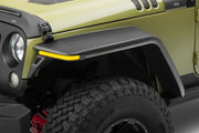 Front bumper with cover removed on rugged ridge max terrain fender flare set