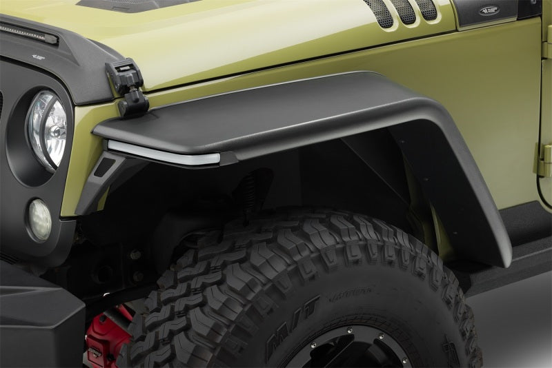 Rugged ridge max terrain fender flare front bumper cover for jeep wrangler jk