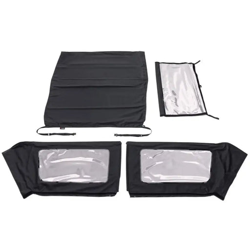 Black car hoods with zipper for Rugged Ridge Jeep Wrangler Voyager Soft Top