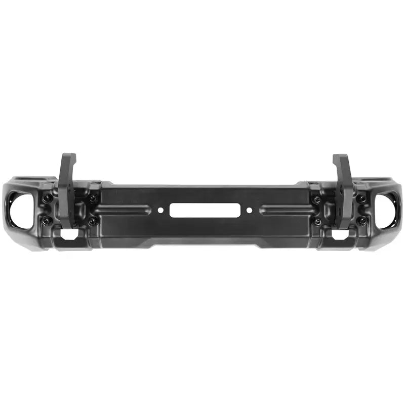 Rugged Ridge 07-18 Jeep Wrangler JK Arcus Front Bumper Set - Black Metal Bracket on White Background
