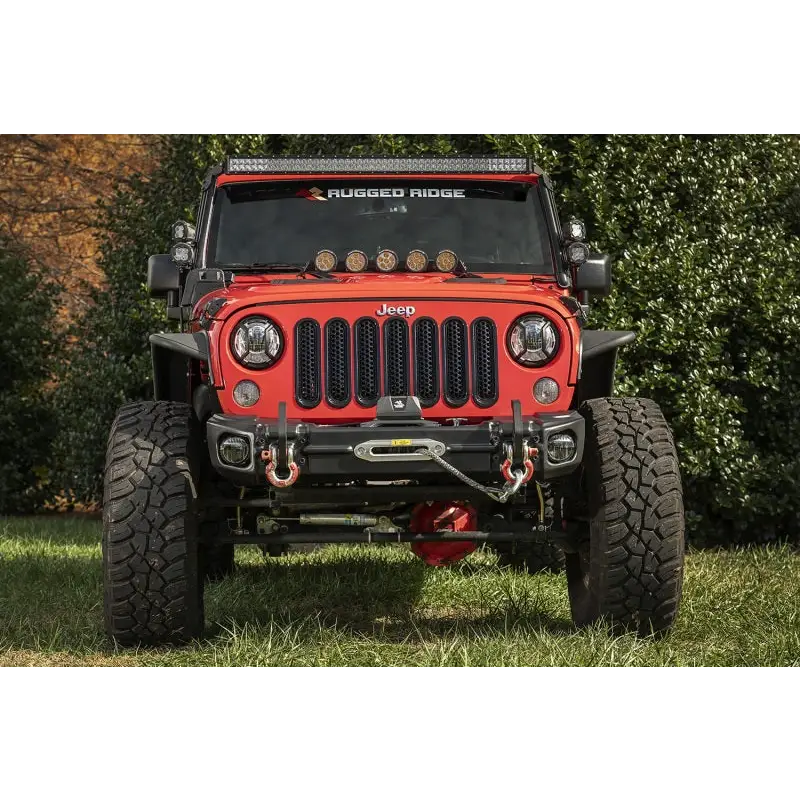 Rugged Ridge Jeep Wrangler JK Arcus Front Bumper in Field