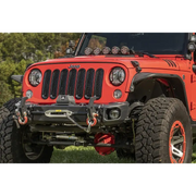 Rugged Ridge Jeep Wrangler JK Arcus Front Bumper Set Close Up with Big Tire
