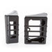 Rugged Ridge black plastic side steps for Jeep Wrangler with tail light guards.
