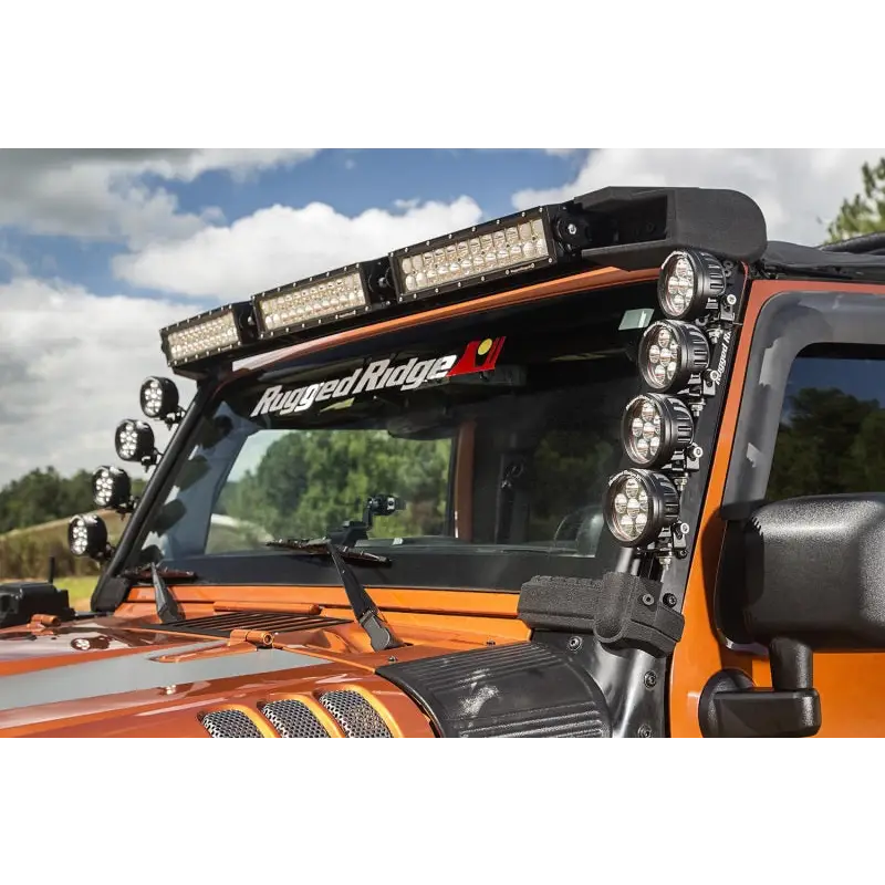 Rugged Ridge Elite Fast Track Jeep Wrangler JK Light Bar Mount with Crossbar
