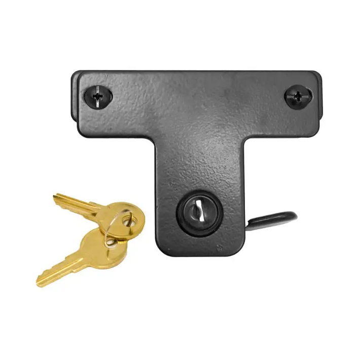 Black hood lock with gold key for Jeep Wrangler JK - Rugged Ridge Kit