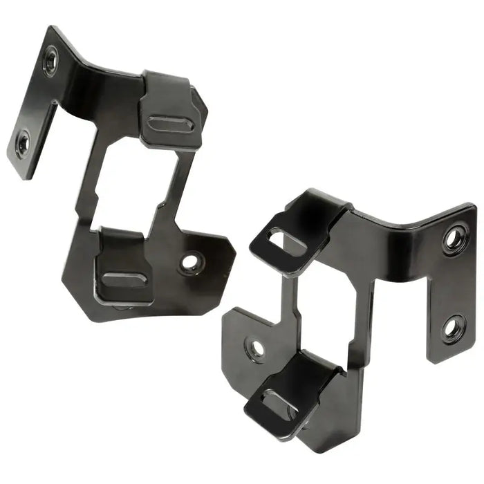 Pair of black aluminum front and rear bumper mounts for Jeep Wrangler JK by Rugged Ridge.