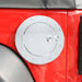 Red Jeep Wrangler JK stainless steel locking gas cap door
