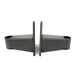 Pair of black metal bookends with a curved design
