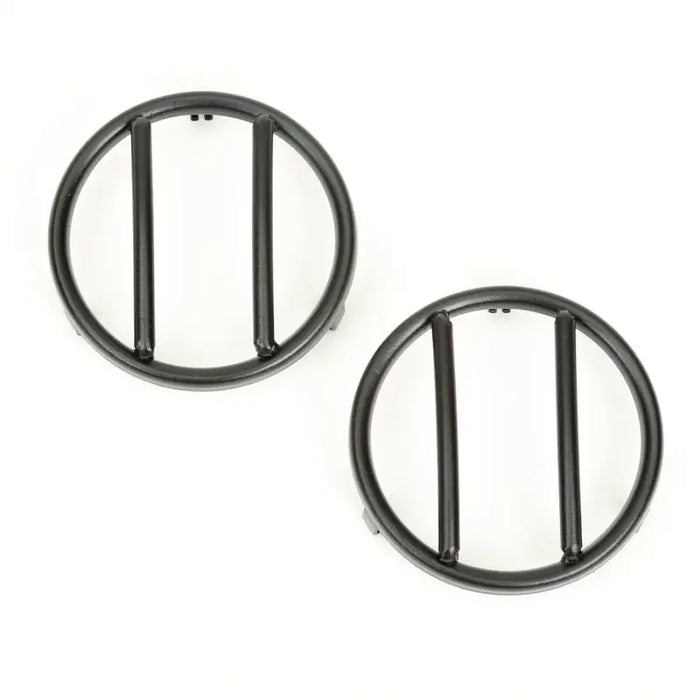 Pair of black metal door handles for a car with Turn Signal Euro Guards.