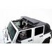 Black Diamond Stitch Cloth Voyager Top dog riding in Jeep Wrangler JKU