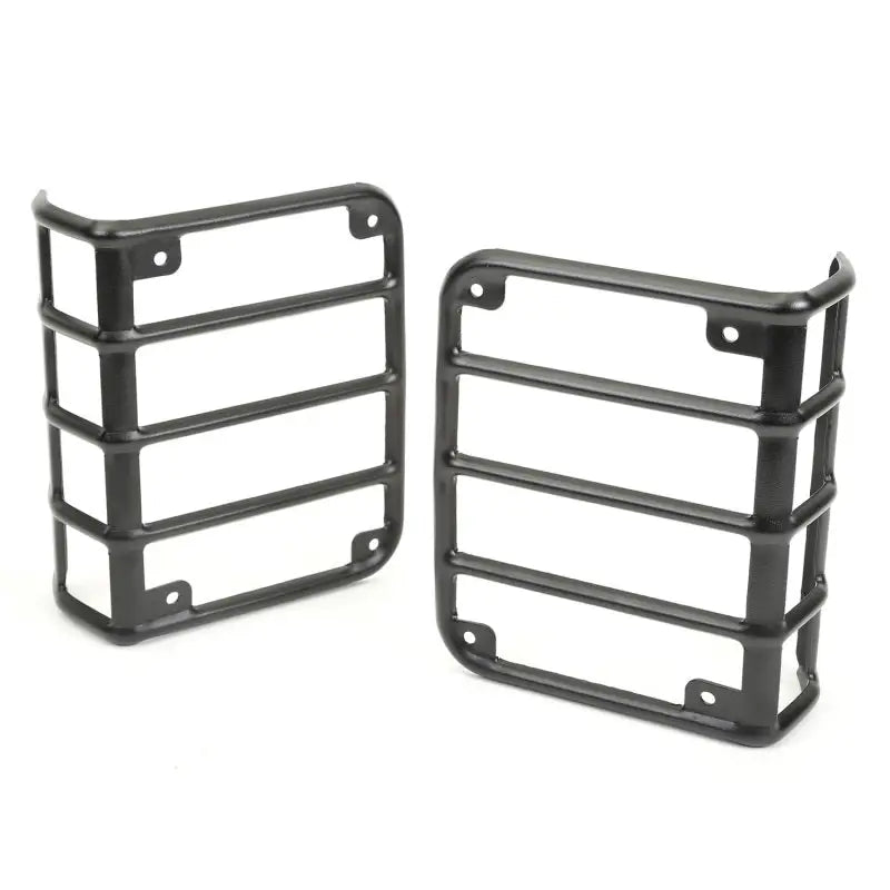 Black front bumper guards for Jeep Wrangler Euro Tail Light Euro Guards.