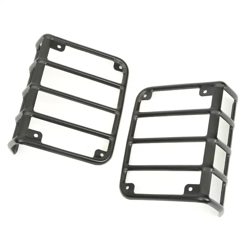 Pair of black plastic front bumpers for the Polarcat shown in Rugged Ridge 07-18 Jeep Wrangler Tail Light Euro Guards.