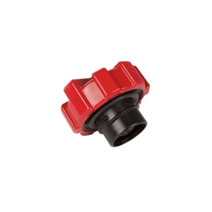 Red powder coat pipe fitting for Rugged Ridge Jeep Wrangler/JT fuel cap.
