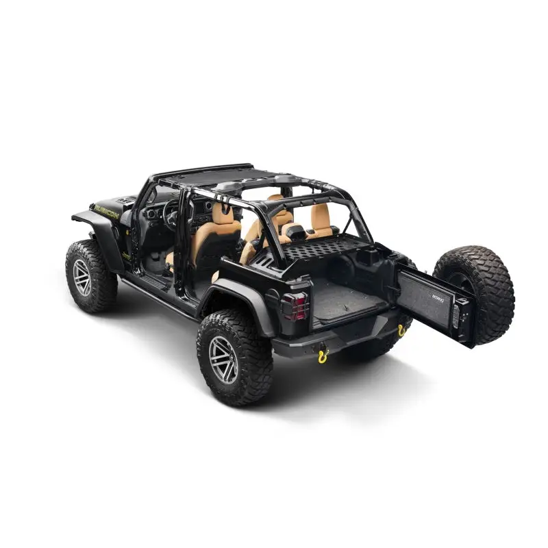 Rugged Ridge 4-Door Interior Storage Rack with Black Jeep