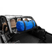 Interior storage rack for Wrangler JK/JL 4-door with blue bag in back seat