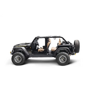 Rugged Ridge 4-door interior storage rack with Jeep shown